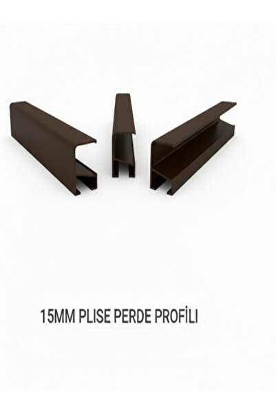 evmia home 15 mm plise perde profili kahverengi