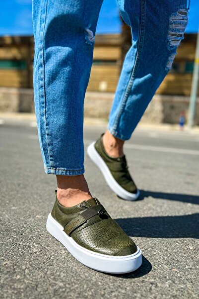 Zerenyus Dobeny Velcro Daily Men's Casual Shoes Khaki