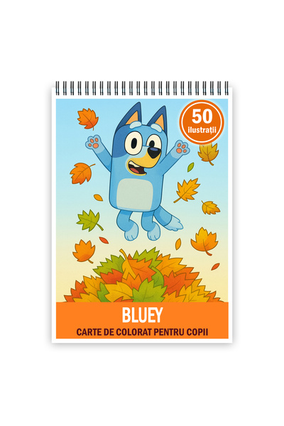 Legendary Gifts Carte de colorat pentru copii , 50 de ilustratii Bluey, 106 pagini