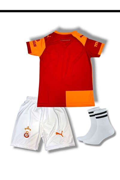 FOLKLORİST Galata.sarây\\ İsimsiz Sarı-Kırmızı İç saha Parçalı Yeni Sezon Çocuk Futbol Forması 3'Li Seti