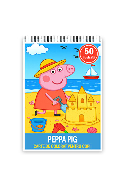 Legendary Gifts Carte de colorat pentru copii , 50 de ilustratii Peppa Pig, 106 pagini