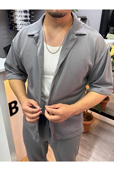 BYATA MENS STYLE Чоловіча сорочка з короткими рукавами та шнурком