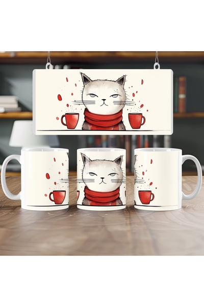 Beramussa كوب على شكل قطة - فكرة هدية رائعة لمحبي الحيوانات - 11 أونصة