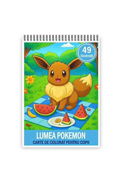 Legendary Gifts Carte de colorat pentru copii , 49 de ilustratii Lumea Pokemon, 106 pagini