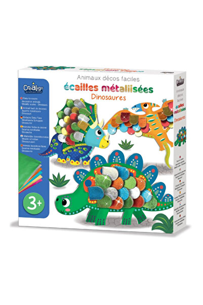 Crealign Set creativ - Creează și decorează dinozauri cu solzi strălucitori, ...