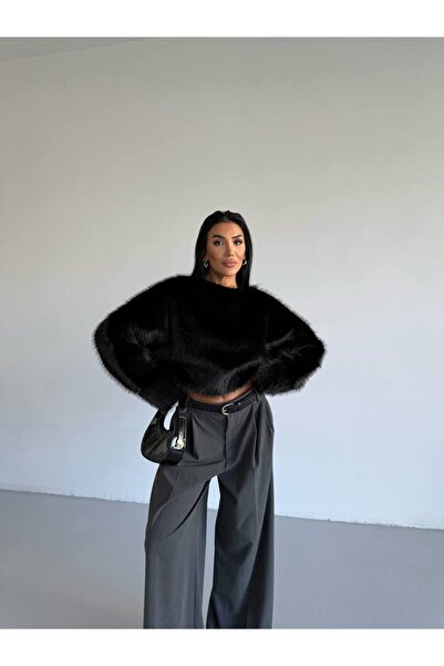 MEECY Γυναικείο πουλόβερ από γούνα Premium