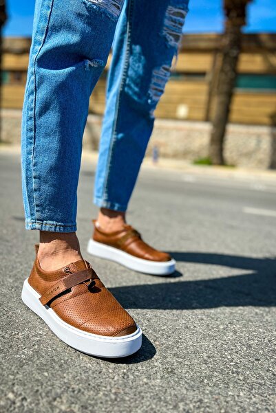 Zerenyus Dobeny Velcro Daily Men's Casual Shoes Tan