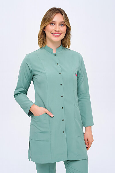 TIPTEKS Long Sleeve Suitable for Hijab Use Snap Fastener Scrubs Nurse Doctor Uniform
