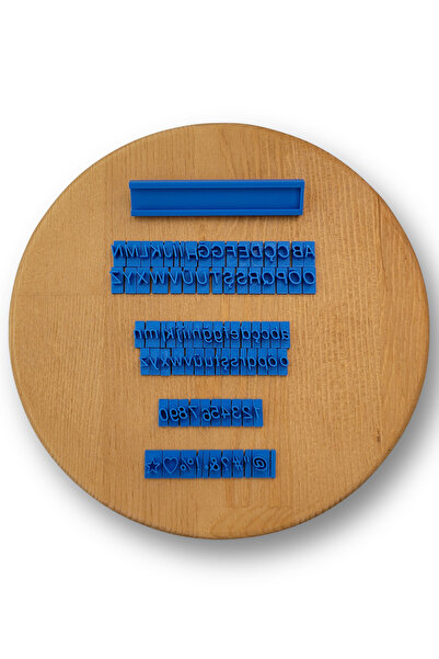 Karmelom Studio Italic Font Letter and Number 86 Piece Stampa Printing Set - for Cookies & Sugar Dough and Soap