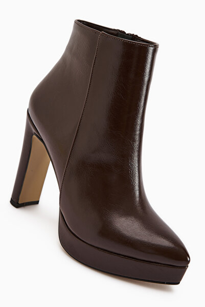 Limoya Cizme cu fermoar cu toc înalt Abbie maro