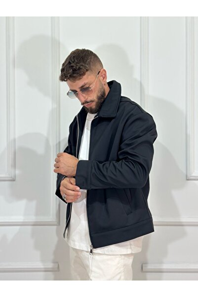 Urban Collection Men's Black Casual Jacket with Zipper