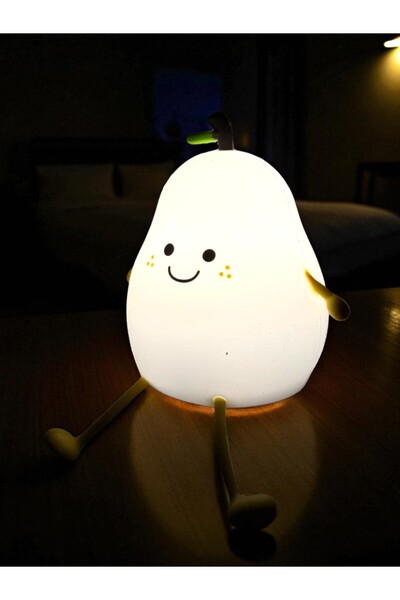 idetta Renkli Şarj Edilebilir Armut Gece Lambası Silikon Çocuk Gece Lambası