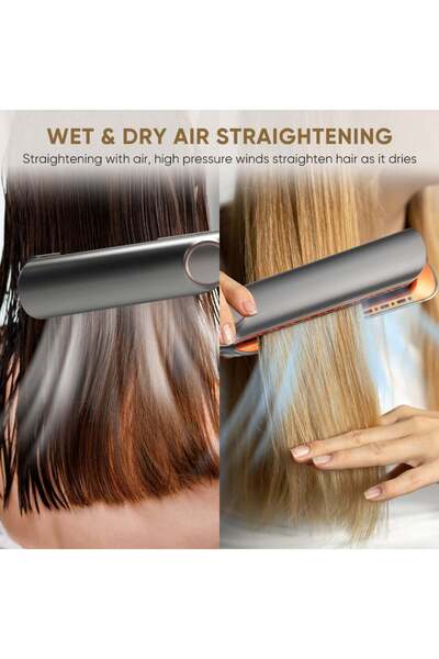 Rovo Ισιωτικό μαλλιών θερμού αέρα 2 σε 1 Rovotec HS906, 1300W, Στέγνωμα, Ισιωτικό μαλλιών