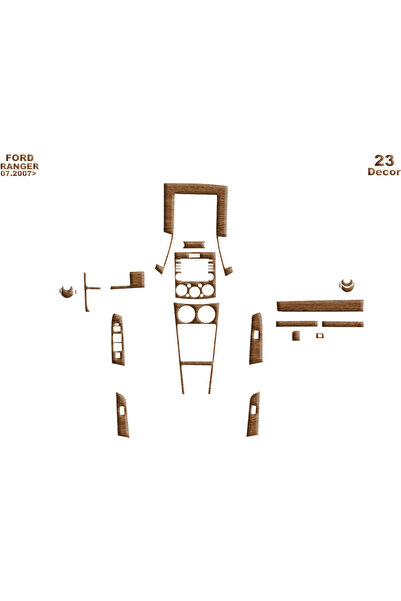Marscockpitdesign غطاء كونسول فورد رينجر 2006-2010 23 قطعة