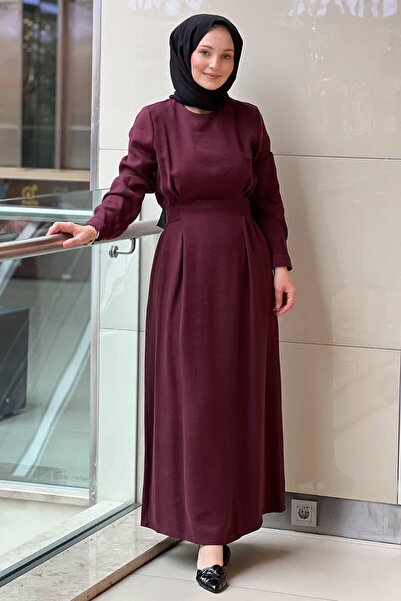 Nuss Pleated Belt Detailed Dress