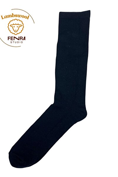 FENRA STUDIO Men's Winter Thermal Wool Warm Lambswool Dark Blue Socks