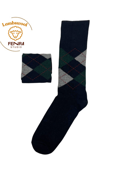 FENRA STUDIO ERKEK KIŞLIK TERMAL YÜNLÜ SICAK TUTAN LAMBSWOOL SİYAH YEŞİL BAKL...