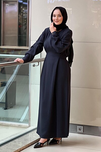 Nuss Pleated Belt Detailed Dress