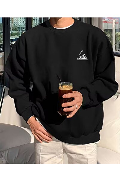 shi dumanlar giyim Bay/ Üçgen Dağ Bisiklet Yakalı Sweatshirt