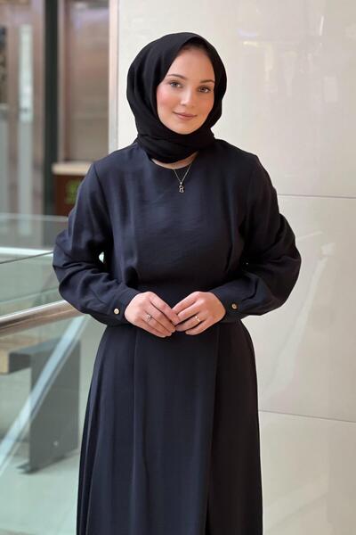 Nuss Pleated Belt Detailed Dress