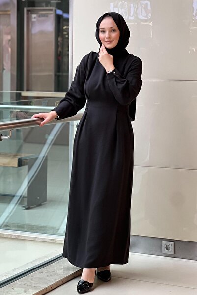 Nuss Pleated Belt Detailed Dress