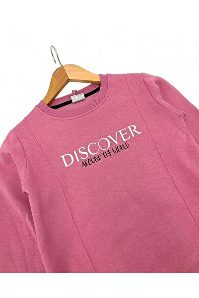 VOY KİDS Girl's Winter 3-Layered Hooded Tracksuit Set for Ages 10-11-12-13-14