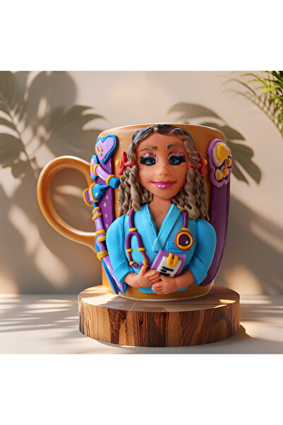 MAKARON SANAT KİŞİYE ÖZEL VETERİNER HEDİYESİ, 3D KABARTMALI VETERİNER EL YAPI...