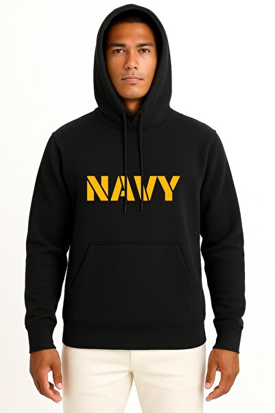 Bahriyeli Collection Φούτερ Unisex με σχέδιο στήθους με γράμματα του Ναυτικού...