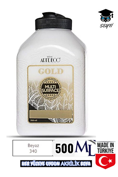 SEYFİKİRTASİYE 500 ML multi surface akrilik boya her yüzeye uygun artdeco
