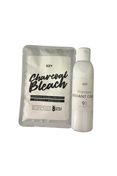 dzy Charcoal bleach intensive powder lightener 24 minute bleaching hair