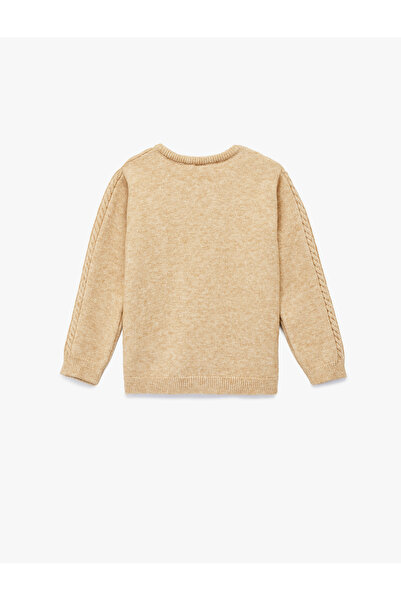 Koton Long Sleeve Viscose Blend Crew Neck Knit Sweater