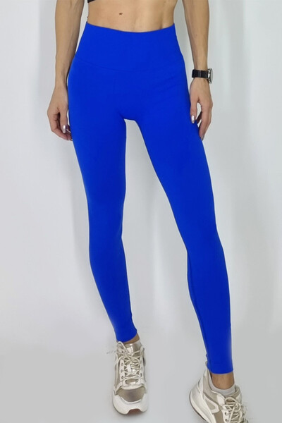 FashionForYou Audrey fitness tights, with waist shaping band, Blue