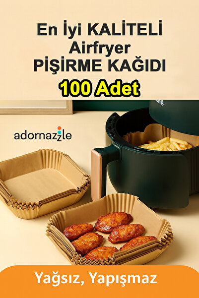 adornazzle Best Airfryer Baking Paper, 100 Pieces of Oven Paper, Oil-Free Cooking and Easy Cleaning