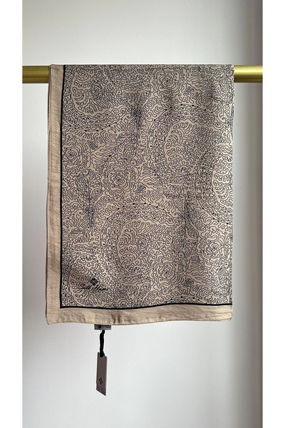 Silk Home Mayda Shawl - Mink - Navy Blue