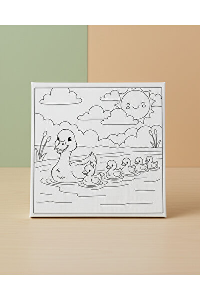 Hobiuniverse Çocuklar İçin Ördek ve Yavrular Eğitici ve Eğlenceli Boyama Seti