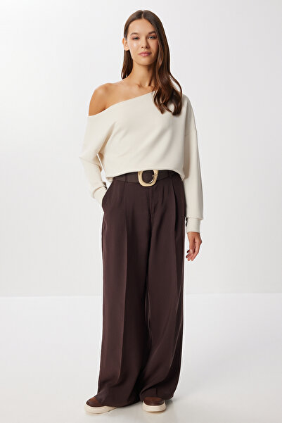 BE CHİC BLUZĂ DE DAMĂ, FĂRĂ Mâneci, Gât bateau, Țesătură moale modal, BLUZĂ LÂNGĂ TRB1000