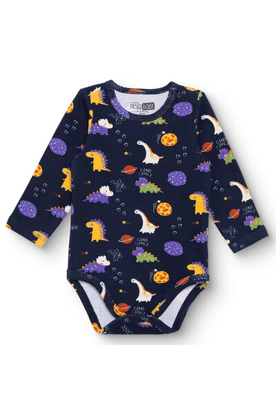 ebebek Hello Baby HelloBaby Erkek Bebek Uzun Kol Body Ribana Çıtçıtlı Yaka Uz...