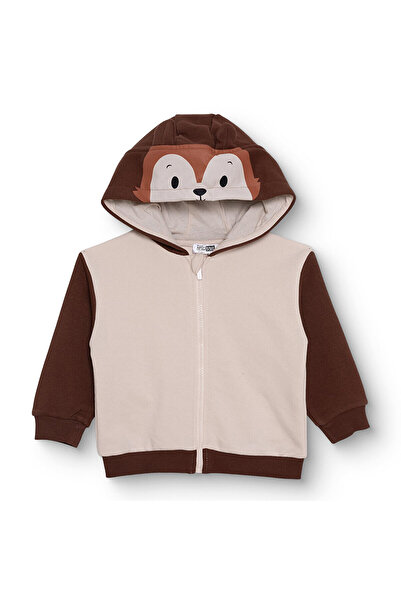 ebebek Hello Baby HelloBaby Erkek Bebek Woodland 1 Kapüşonlu Hırka Üç İplik K...