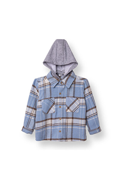 ebebek Hello Baby HelloBaby Erkek Bebek Mountain Explorer Gömlek Divitin Kapüşonlu Yaka Uzun Kol