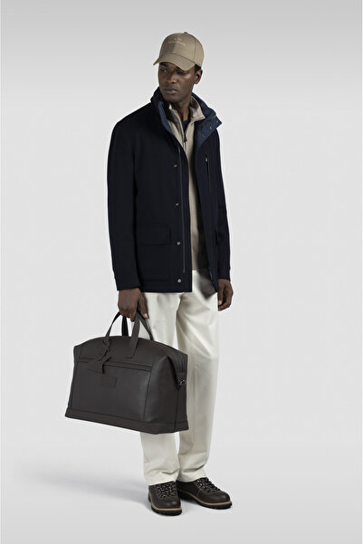 PAUL&SHARK Men's Regular Fit Round Neck 100% Cotton Shark Logo Short Sleeve Navy Blue-Gold T-Shirt 1531161