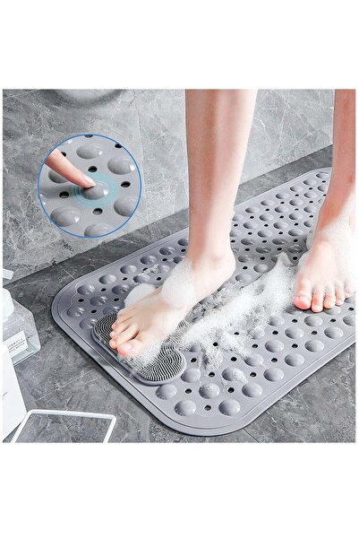 fulina Shower Mat,Non-Slip Bath Mat with Suction Cups& Drain Holes,Foot Scrubber Mat for Bathroom,40cmx70cm
