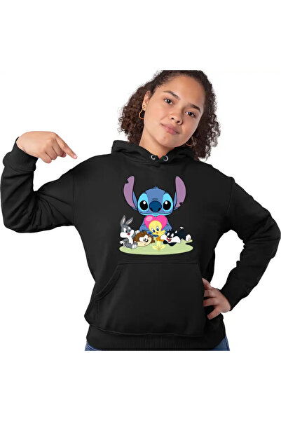 OEM Hanorac Femei Daffy Duck Stitch Bugs Bunny Tweety Desene Vechi