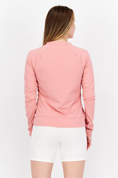 Under Armour Women Sportswear Fit Brand Logo Long Sleeves Sweatshirts, Peach