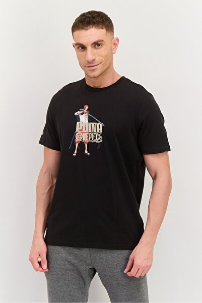 Puma x One Piece Men Sportswear Fit Long Sleeve Outdoor T-Shirt, Black