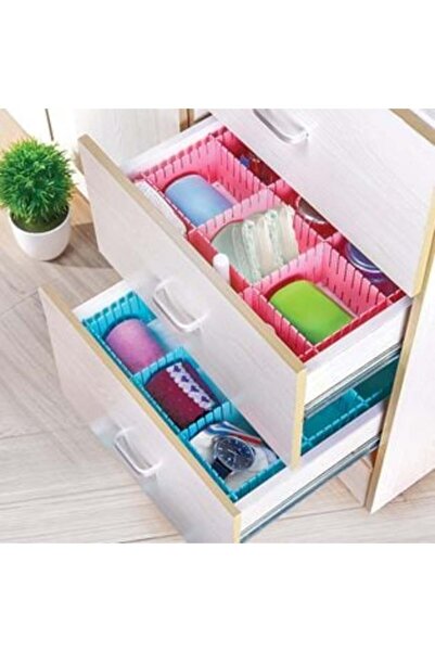 SHOPIENS Separatoare din Plastic Alb pentru Sertare 55 x 10 cm - 3 buc