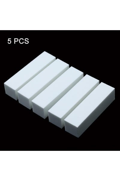 Choice أبيض - 5 قطع من مبرد أظافر أظافر أبيض لأدوات العناية بالأظافر