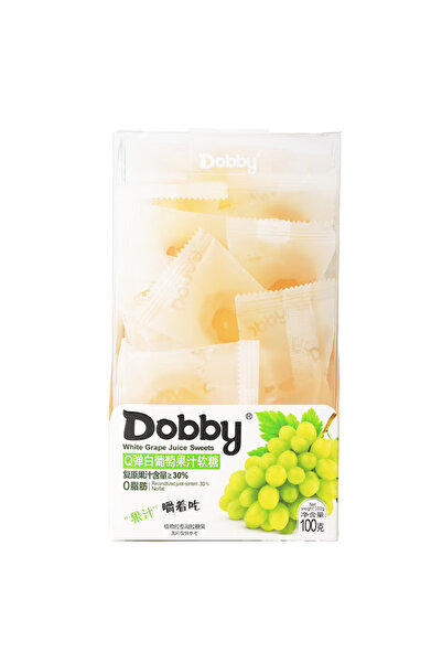 DOBBY عصير عنب أبيض جيلاتيني 100 جرام × 24