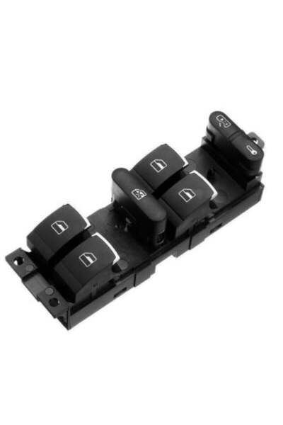 DELUXETUNING Butoane auto pentru geamuri electrice cu margine cromată compati...