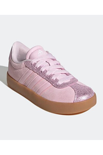adidas VL Court 3.0 Lace Up Closure Sneakers - Pink