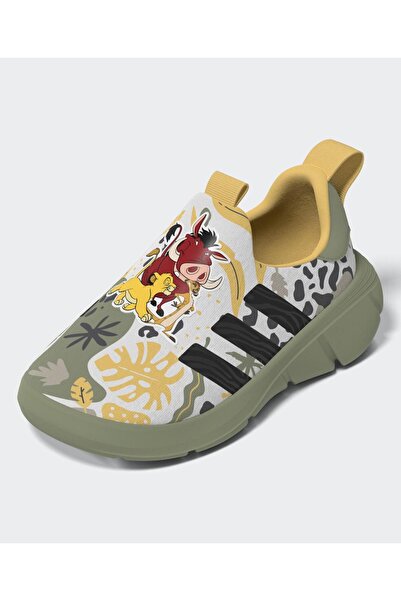 adidas حذاء ديزني الأسد الملك أحادي اللون - أبيض طباشيري/كربوني/أخضر خيميّ